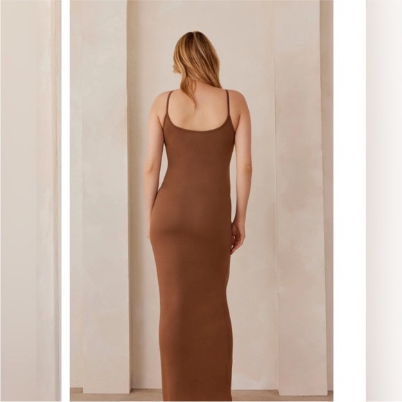Bumpsuit Maternity Maxi Dress- Mocha - Picture 3 of 6